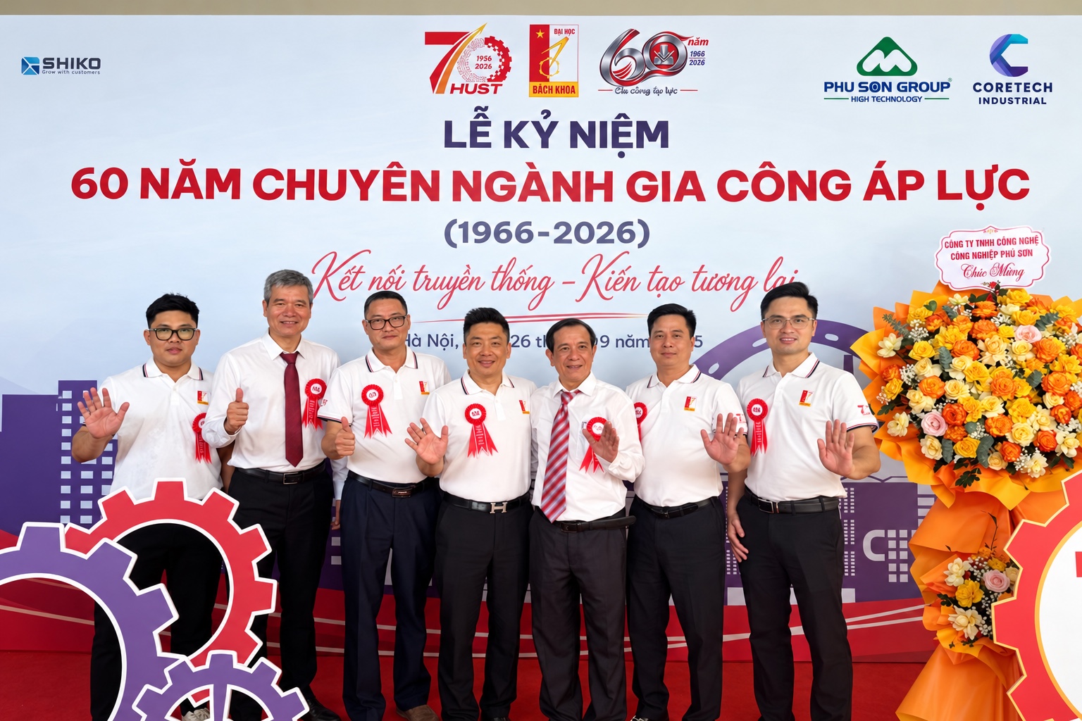 Phú Sơn Group – Coretech Panel tham dự lễ kỷ niệm 60 năm chuyên ngành Gia công áp lực, Đại học Bách khoa Hà Nội